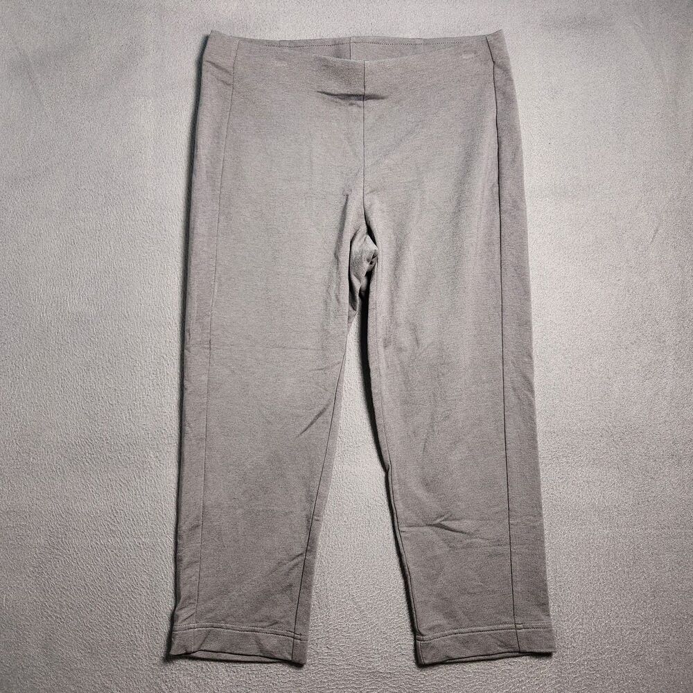 Pure Jill Women XSP Gray Cropped Slim Leg Pull On Pima Cotton Pants